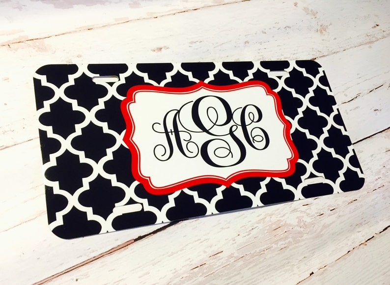 Personalized Car Tag Bama Fans Alabama Monogrammed Etsy