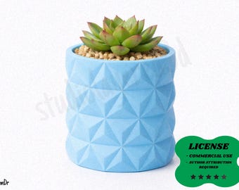 Modern Geometric TRIANGULAR PLANTER, Minimalist POT Design - 3D Printing - Blender Modeling - BambuLab - Limited Edition, Only Few Left.