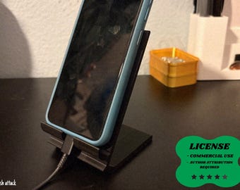 Portable Phone Holder, Desk Smartphone Stand, Universal Mobile - 3D Printing - Blender Modeling - BambuLab - Limited Edition, Only Few Left.