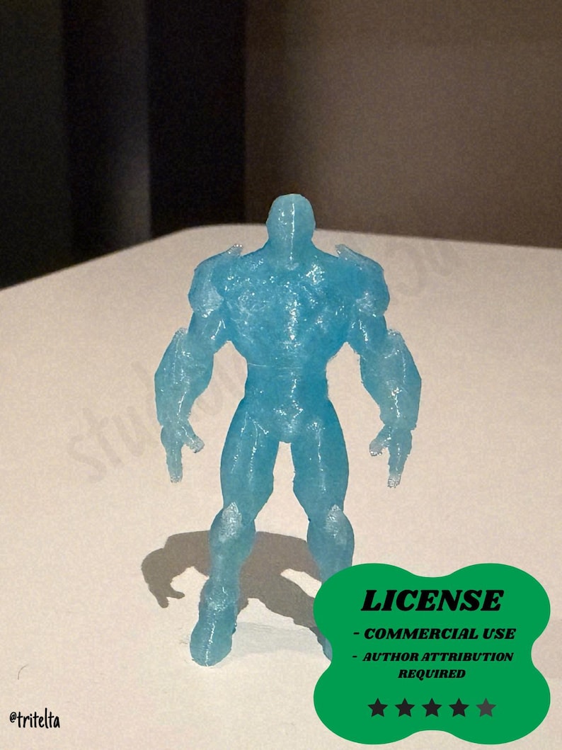 This digital render displays a Superior Iron Man Miniature featuring the iconic white and silver sleek armor design. The comic book hero is shown in a powerful stance, perfect for collectors seeking high quality Marvel figurines and Avengers character decor to add to their 3D printed hobbyist collection.