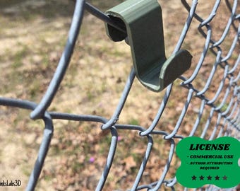 Compact Fence Hook, Heavy Duty Hanger, Small Tool Organizer, 3D Printing - Blender Modeling - BambuLab - Limited Edition, Only Few Left.