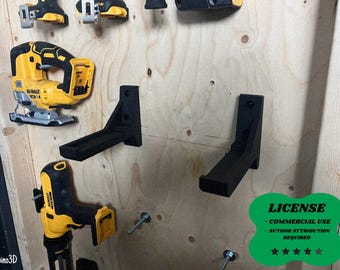 DEWALT Circular Saw Wall Mount Holder,Organizer Garage Storage - 3D Printing - Blender Modeling - BambuLab - Limited Edition, Only Few Left.