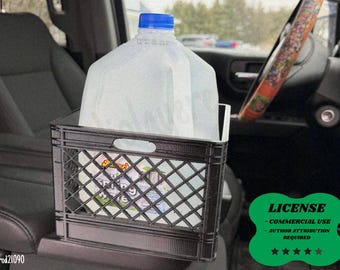 Universal Milk Crate Gallon Cup Holder, Storage Organizer, 3D Printing - Blender Modeling - BambuLab - Limited Edition, Only Few Left.