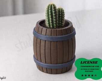 Desk Barrel Organizer, Barrel Pen Holder, Office Storage - 3D Printing - Blender Modeling - BambuLab - Limited Edition, Only Few Left.