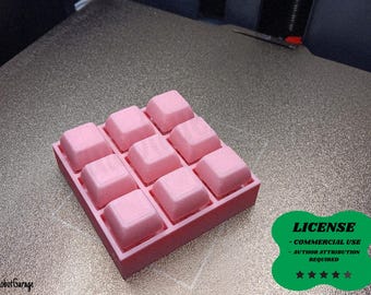 Fidget Clicker 3x3 Cube, Stress Relief Toy, Fidget Clicker - 3D Printing - Blender Modeling - BambuLab - Limited Edition, Only Few Left.