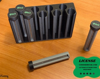 Gridfinity Magnet Tube Holder, Organizer for Magnet Tubes - 3D Printing - Blender Modeling - BambuLab - Limited Edition, Only Few Left.