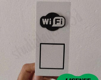 WIFI QR CODE Sign, Modern Network Access, Custom, Place Wifi - 3D Printing - Blender Modeling - BambuLab - Limited Edition, Only Few Left.