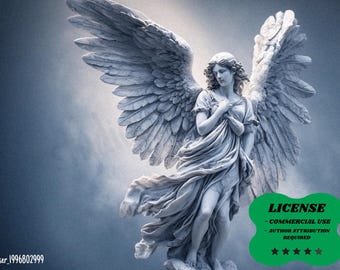 Decorative Angel 144 Statue, Christmas Angel Ornament, Heavenly 3D Printing - Blender Modeling - BambuLab - Limited Edition, Only Few Left.