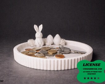 Easter Catch-All Tray Desk Organizer, Spring Decor, Easter -3D Printing - Blender Modeling - BambuLab - Limited Edition, Only Few Left.