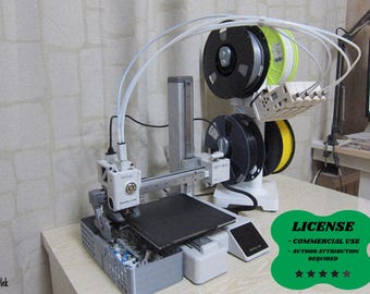 Multi Spooler Filament Roller, Ball Bearings, BMCU Holder, 3D Printing - Blender Modeling - BambuLab - Limited Edition, Only Few Left.