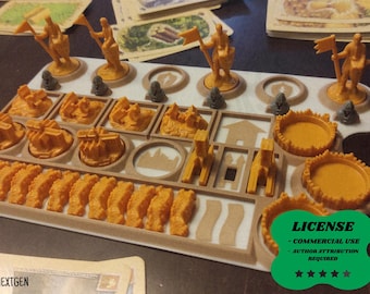 CATAN Board Game, Knights Expansion Organiser  Accessorie  - 3D Printing - Blender Modeling - BambuLab - Limited Edition, Only Few Left.
