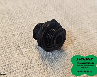 Thread Adapter, Tap System Connector, 5/8 Male Thread - 3D Printing - Blender Modeling - BambuLab - Limited Edition, Only Few Left.