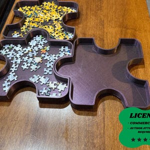 Stackable Puzzle Tray, Sorting Board, Stackable Puzzle Tray 3D Printing - Blender Modeling - BambuLab - Limited Edition, Only Few Left.