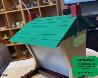 Modern Bird Feeder 02, Outdoor Birdhouse, P1S Accessory 3D Printing - Blender Modeling - BambuLab - Limited Edition, Only Few Left.