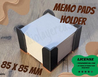 Desktop Memo Pads Holder Organizer, Stationery Case Office Decor 3D Printing - Blender Modeling - BambuLab - Limited Edition, Only Few Left.