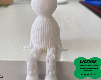 Modern Flexi Easter Bunny, Articulated Rabbit Toy - 3D Printing - Blender Modeling - BambuLab - Limited Edition, Only Few Left.