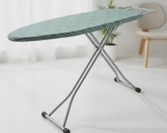 Funda para tabla de planchar Flexitt de 145 x 54 cm / Diseño geométrico / Duradera y resistente al calor / Funda para tabla de planchar de ajuste universal