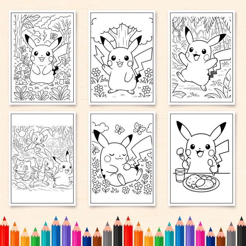 Pokemon Coloring Pages | 30 Fun Printable Sheets for Kids | Instant ...
