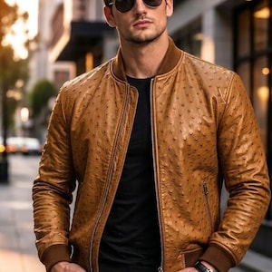 Ostrich Leather Jacket