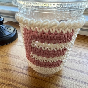 Ready to Ship, Hand crocheted coffee coozie, huggie, cozy, koozie great gift