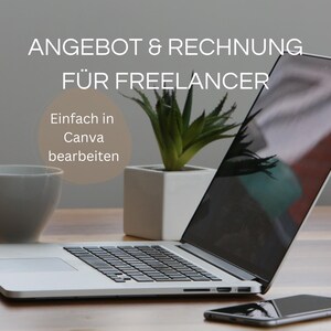Offerte- en factuursjabloon voor freelancers | Canva-sjabloon | Digitale download