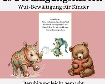 Woedekaarten voor kinderen (printbaar), 15 regulatieoefeningen voor de autonomiefase, Gevoelenskaarten (Montessori), Anti-woedetraining voor kleuters, Afbeeldingskaarten (downloadbaar)