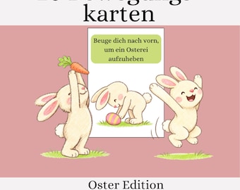 Easter Movement Cards for Children – 20 Cheerful Easter Bunny Exercises | Playfully Promotes Motor Skills & Body Awareness (3–6 years)