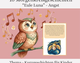 Angst en veiligheid voor kinderen – 10 interactieve verhalen met Luna de uil – Ochtendkringkaarten voor kinderdagverblijven en kleuterscholen – Scheidingsangst