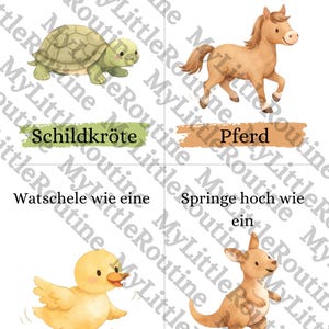 Movement cards for children – 20 animal movement games | Playfully promote motor skills & body awareness (3–6 years) image 6
