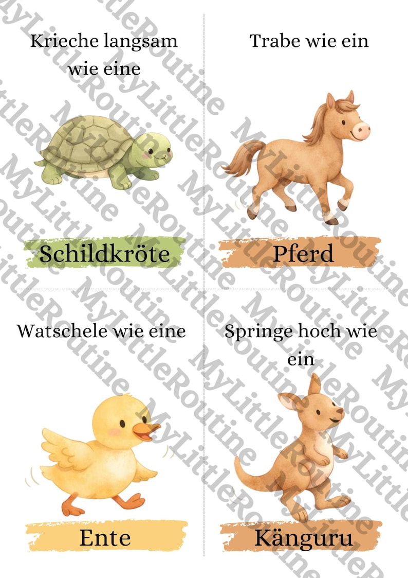Movement cards for children – 20 animal movement games | Playfully promote motor skills & body awareness (3–6 years) image 6
