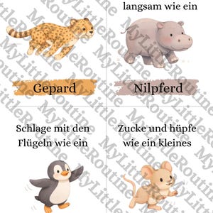 Movement cards for children – 20 animal movement games | Playfully promote motor skills & body awareness (3–6 years) image 9