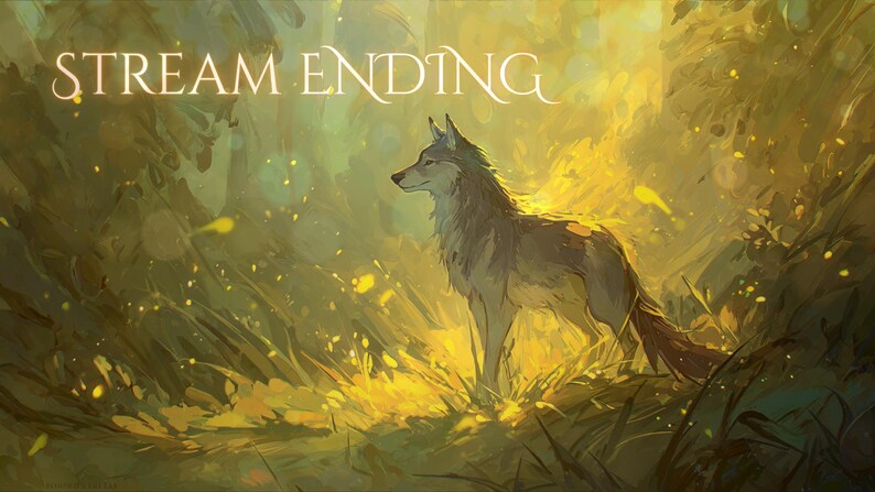 Cute Wolf Twitch Screens | Aesthetic | Cozy Forest Stream Screen Set - Etsy
