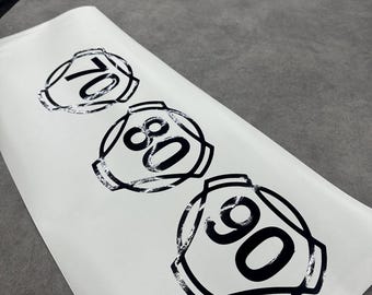 Scania speed limit disc stickers (70, 80, 90 km/h)