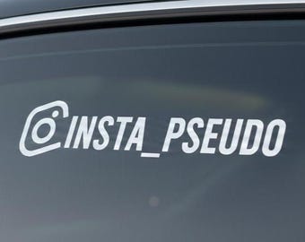 Personalized Instagram sticker with name | cut-out username | for car or motorcycle