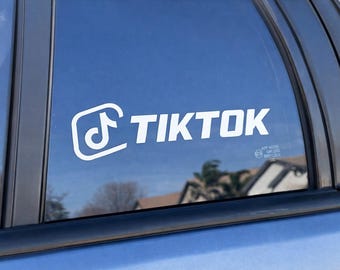 Custom TikTok sticker with name | cut-out username | for car or motorcycle
