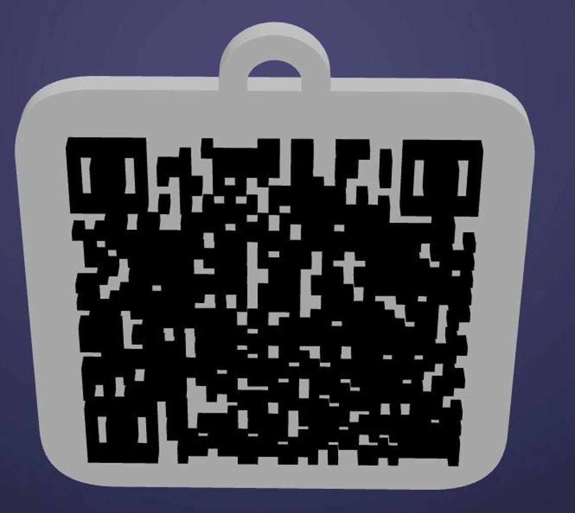 Customizable QR Code Keychain - Etsy