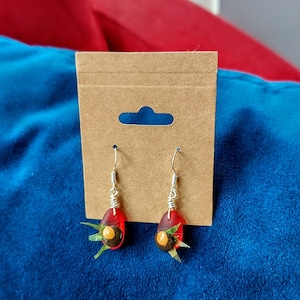Ohio State Buckeyes Seaglass earrings