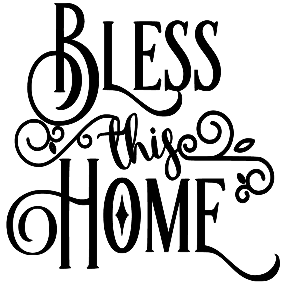 Bless This Home 18x12 Vinyl Wall Art wall decor vinyl art Etsy