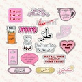 Enamel Metal 3M Sticker – Pink, Arabic & Gen-Z Quotes product logo