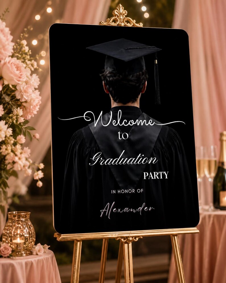Graduation Welcome Note Graduation Welcome Sign Template,modern Minimalist Poster,graduation ...