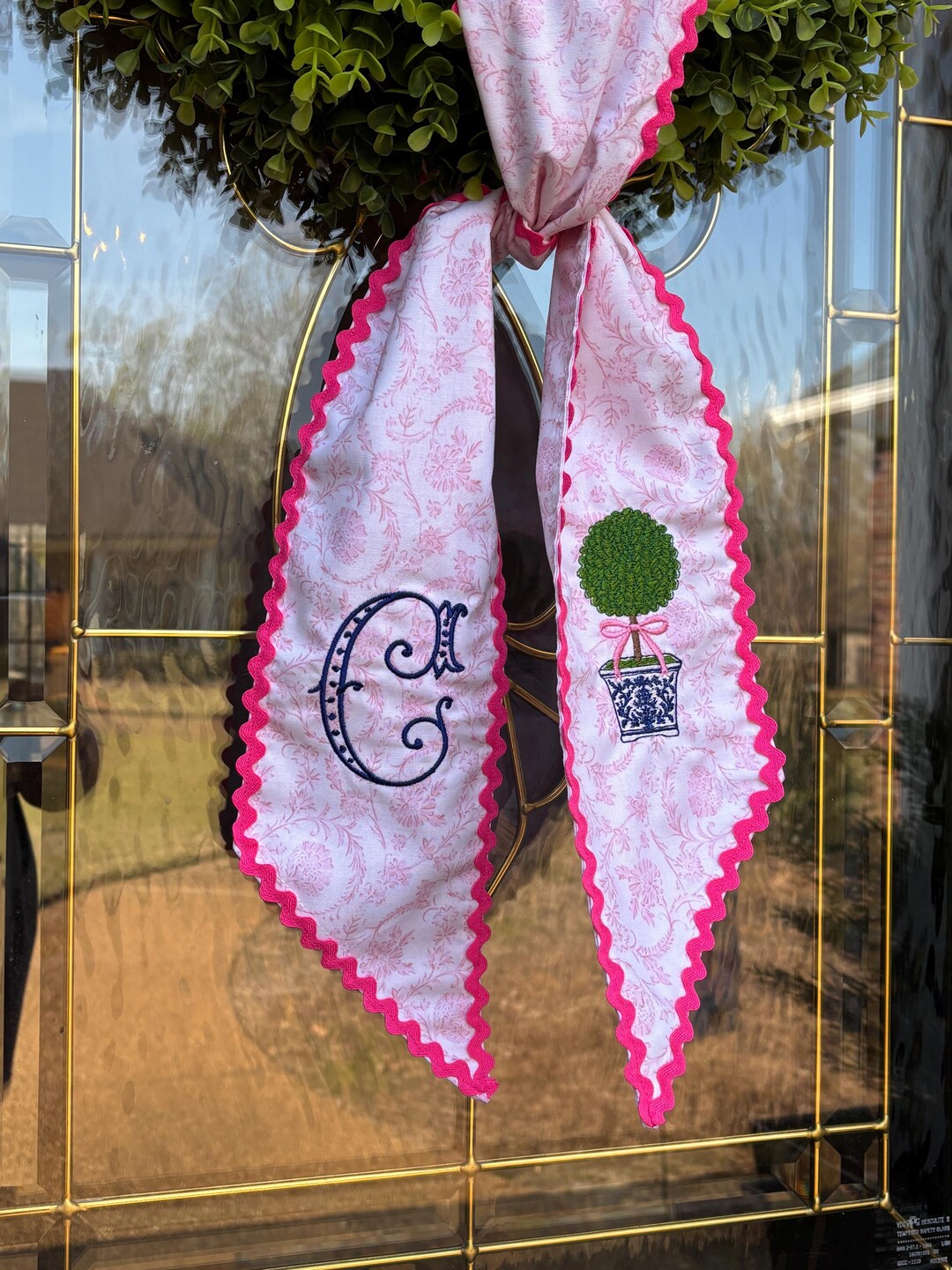 Spring Sashes Monogrammed Spring Wreath Sash - Etsy