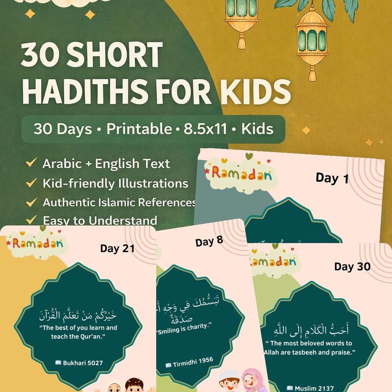 Children Hadith Islamic Kids Hadith - Etsy