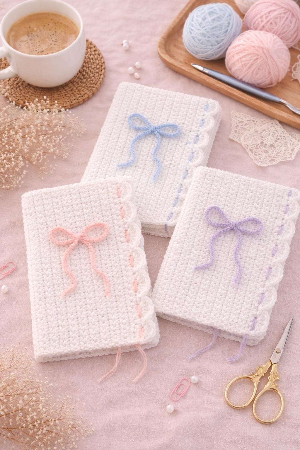 Crochet book cover - Etsy 日本