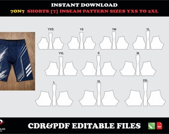Men's 7on7 Compression Shorts Sewing Pattern, Athletic Performance (Digital Download)