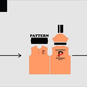 May include: An orange polo shirt mockup with black trim and a logo on the front and back. The image shows the shirt from different angles, including a pattern and stitching view. The text "FOR EXAMPLE" is at the top.