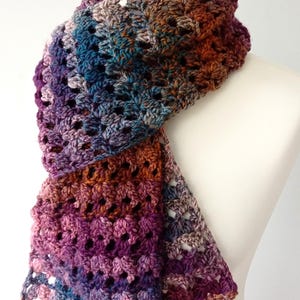 Einfaches Häkelmuster: Aurora Lace Schal - Aran - PDF - Sofortiger digitaler Download, Häkelanleitung für Anfänger