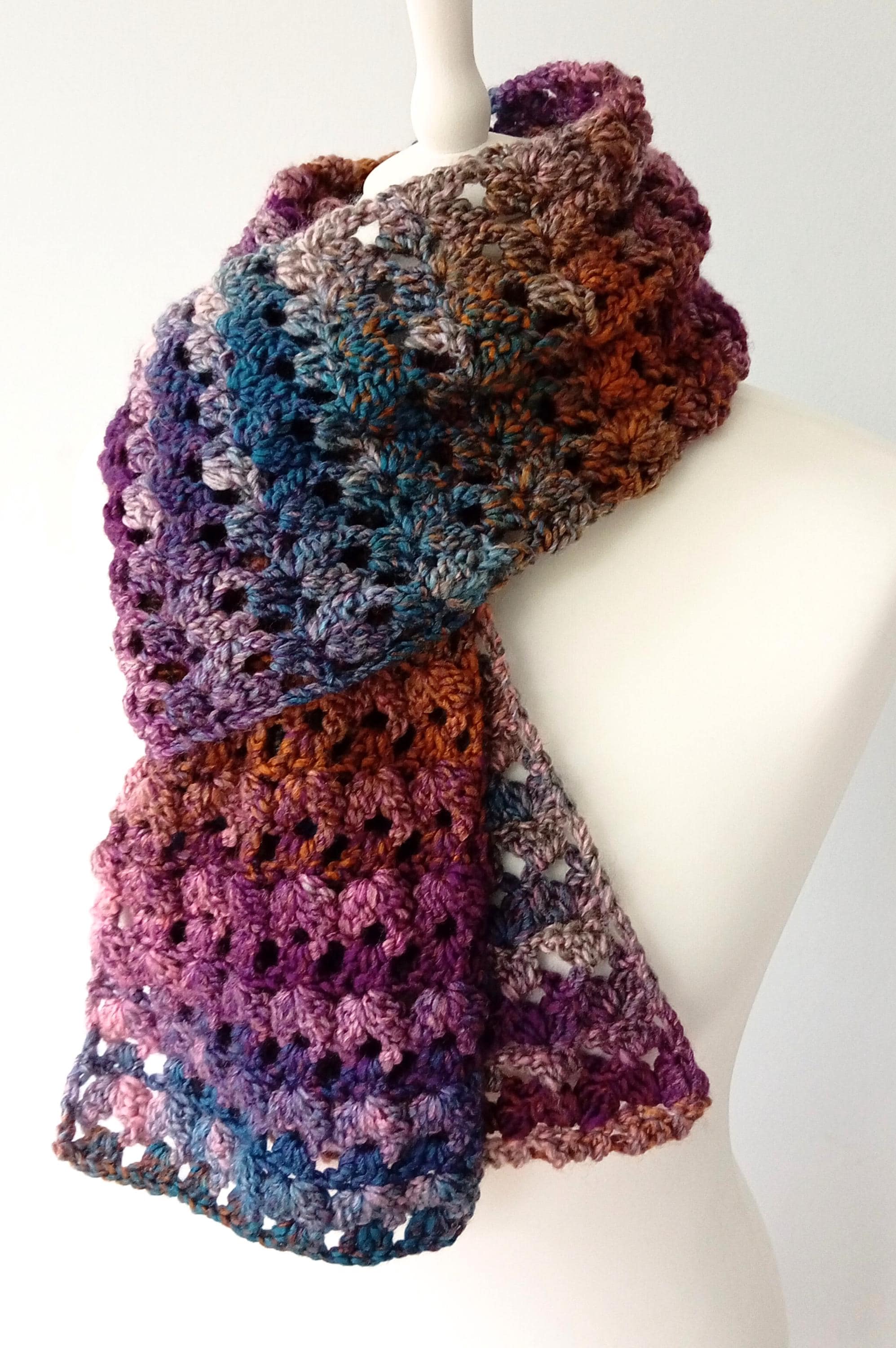 Easy Crochet Pattern: Aurora Lace Scarf - Aran/worsted - PDF – Instant ...