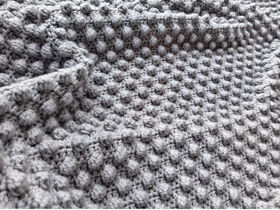 Frosted Berry Throw – Elegant Textured Crochet Blanket Pattern PDF | Beginner Friendly