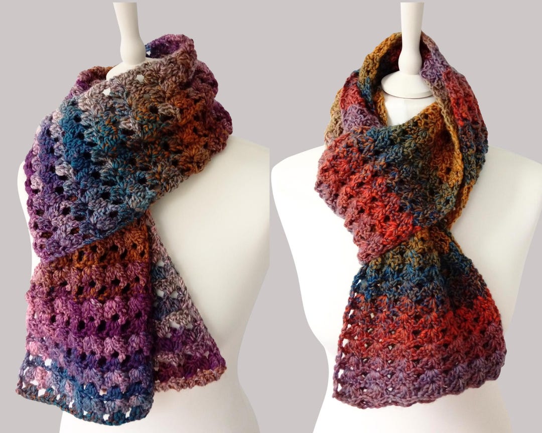 Crochet Pattern Bundle: Aurora Lace & Buttercup Scarves PDF – Beginner ...