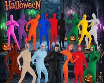 Full Body Spandex Zentai Suit: Halloween Morph Costume, Cosplay Bodysuit